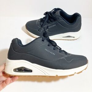 Skechers Women's Uno-Stand on Air Sneakers Shoes Black Memory Foam Comfort 9 W